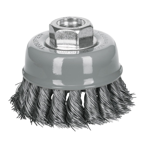 [HC152380] TRUPER CARDA DE COPA 3"       ALAMBRE TRENZADO FINO M/R CT-6