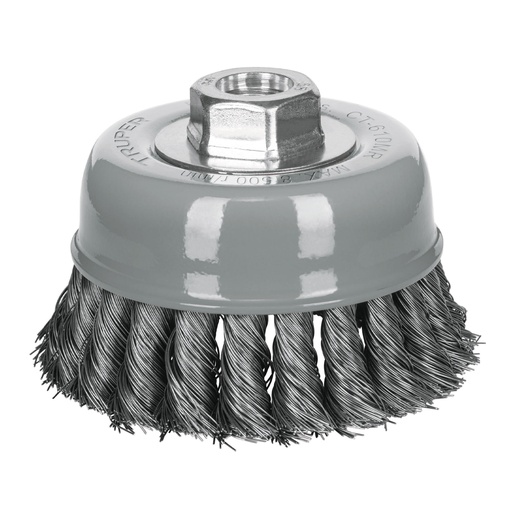 [HC152381] TRUPER CARDA COPA DE ALAMBRE  4" EJE MR TRENZADO FINO