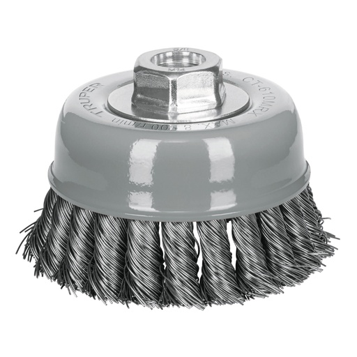 [HC152384] TRUPER CARDA COPA DE ALAMBRE  4" EJE MR TRENZADO GRUESO