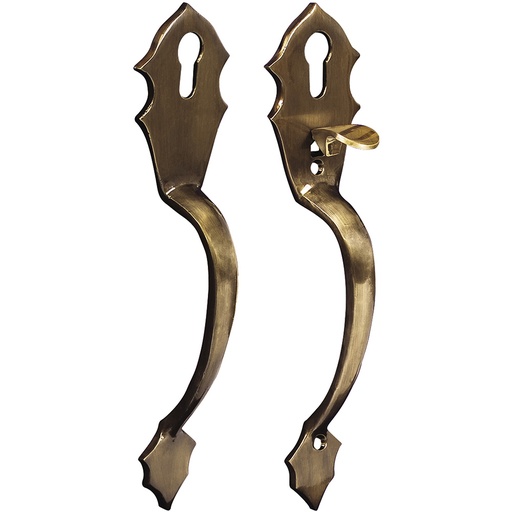 [HC07458] LOCK JALADERA CLASSIC LATON   ANTIGUO JGO LH119LA