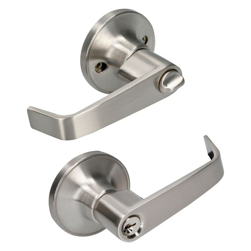 [HC150160] LOCK MANIJA TUBULAR RECAMARA  NIQUEL SAT PLANA 22MA