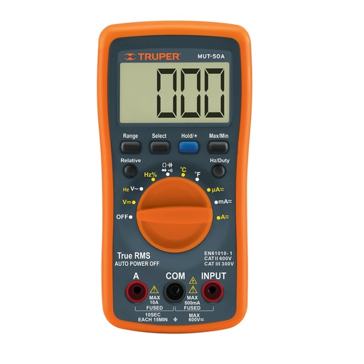 [HC153932] TRUPER MULTIMETRO             PROFESIONAL C/RMS AUTO RANGO M