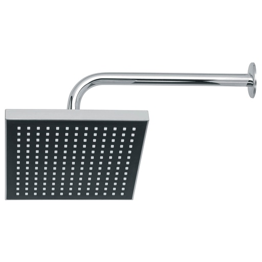 [HC155231] FOSET REGADERA CUADRADA ABS   8" CROMO C/BRAZO R-405