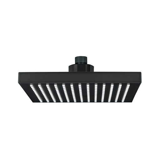 [HC155232] FOSET REGADERA CUADRADA ABS   8" NEGRO S/BRAZO R-405SM