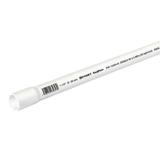 [HC129570] FOSET TUBO PVC HID C-40       038MM (1-1/2") TRM/3M PVC-005
