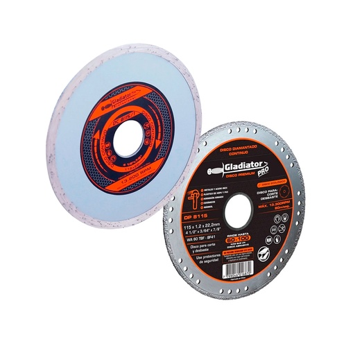 [HC152286] GLADIATOR DISCO DIAM RIN      CONT 4-1/2" PREMIUM DP8115