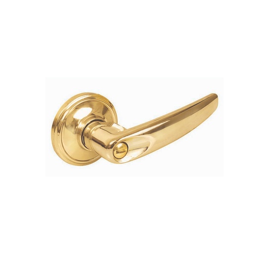 [HC150154] LOCK MANIJA TUBULAR BAÑO      LATON BRILLANTE RECTA 13MA