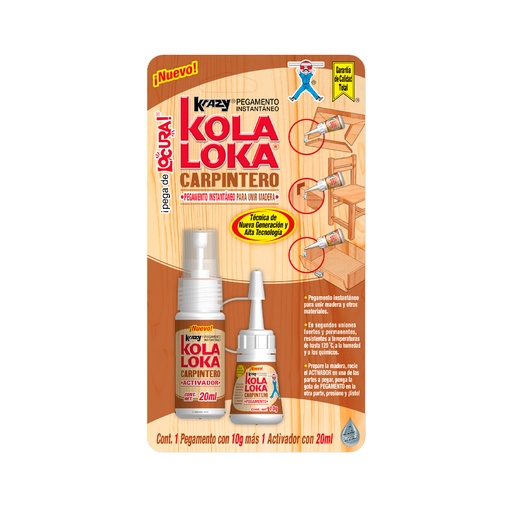 [HC155128] KOLA LOKA PEGAMENTO           CARPINTERO 10GR/20ML C/ACTIVAD