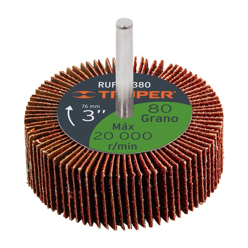 [HC155131] TRUPER RUEDA FLAP 3" G-80     RUFLA-380