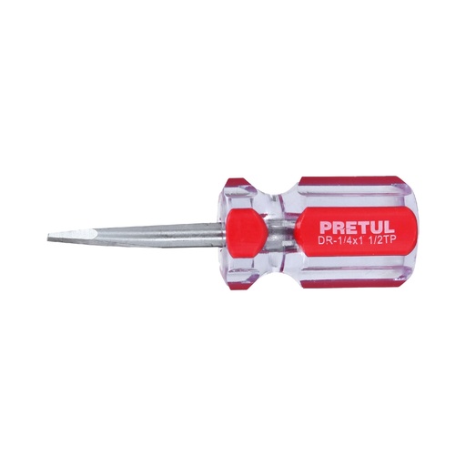[HC10341] PRETUL DESARMADOR PLANO 1/4X  1-1/2 MANGO PVC DR-1/4X1-1/2TP