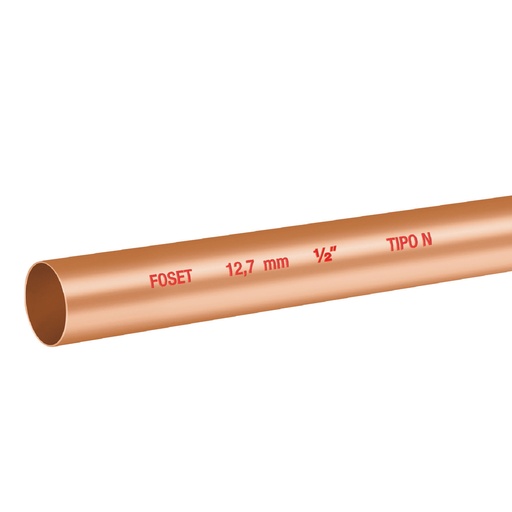 [HC150645] TUBO COBRE RIGIDO T/N         012.7MM1/2" AGUA TR/3M