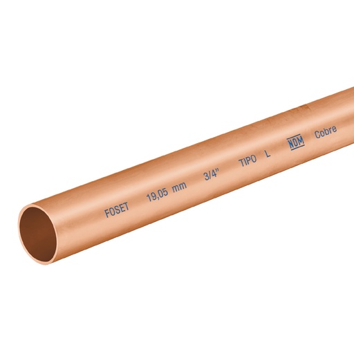[HC139175] TUBO COBRE RIGIDO T/L         019.0MM3/4" GAS TR/3M