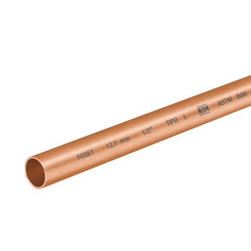 [HC139142] TUBO COBRE RIGIDO T/L         012.7MM1/2" GAS TR/3M
