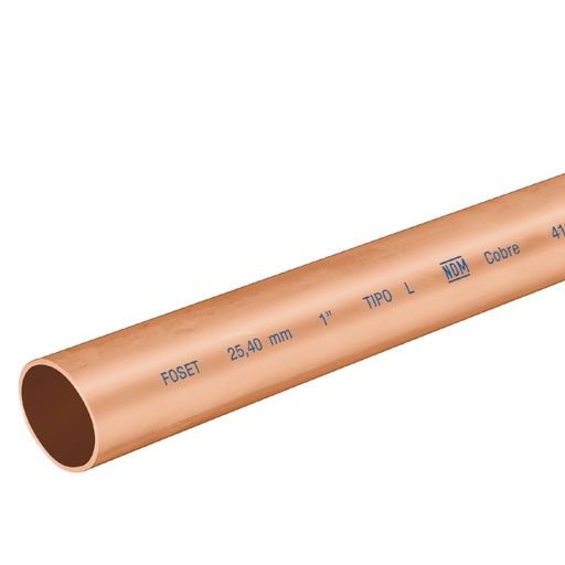 [HC139176] TUBO COBRE RIGIDO T/L         025.4MM1" GAS TR/3M