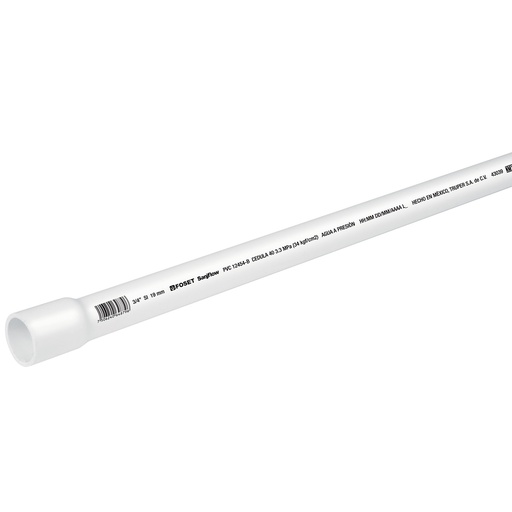 [HC100964] FOSET TUBO PVC HID C-40       019MM (3/4") TRM/3M PVC-002