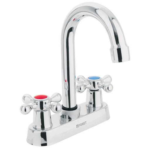 [HC149573] FOSET MEZCLADORA LAVABO 4"    MAN CRUZ CUELLO BAR M-060E
