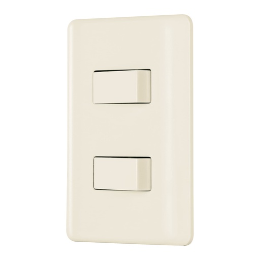 [HC155895] VOLTECK PLACA ARMADA          2INTERRUPT  MARFIL PA-APDO-BI