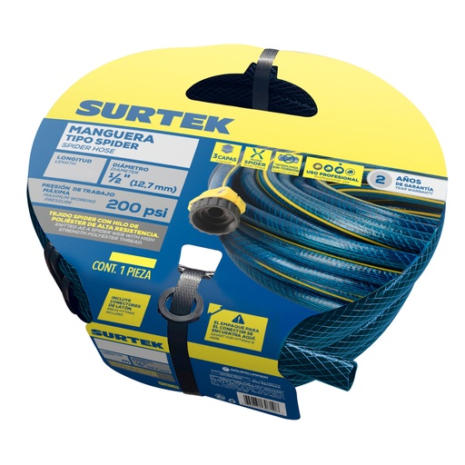 [HC157881] SURTEK MANGUERA  SPIDER       1/2" 25MT CONECTOR PLAST