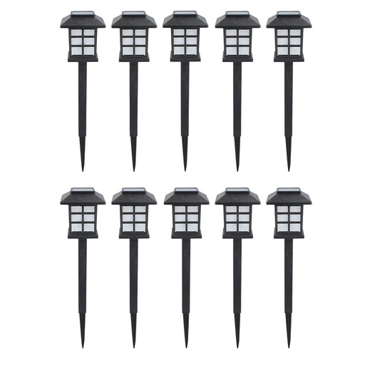 [HC157985] SURTEK JGO LUMINARIOS EXTER   10PZ A/INOX SOLAR ORIENTAL