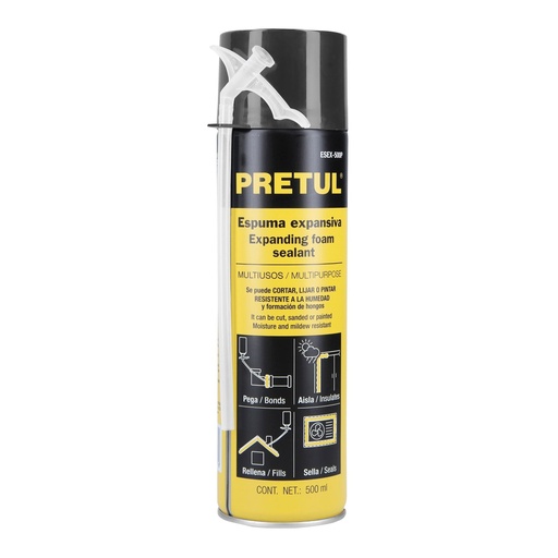 [HC149916] PRETUL ESPUMA POLIURETANO     500ML EXPANSIVA ESEX-500P