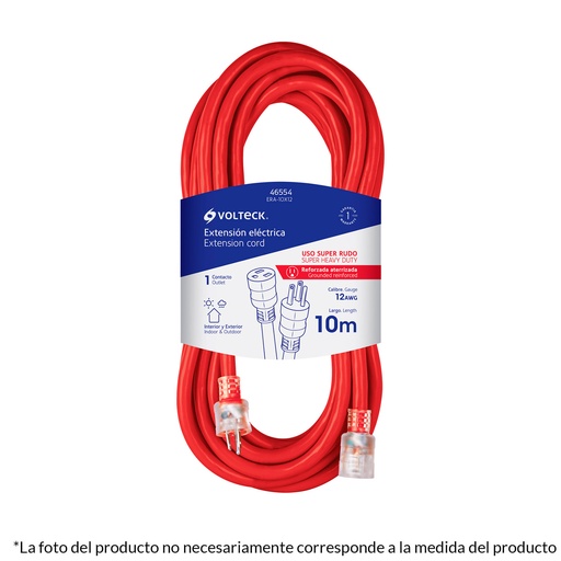 [HC159513] VOLTECK EXTENSION 15M 3X12    AWG ELECTRICA ATERRIZADA REFOR