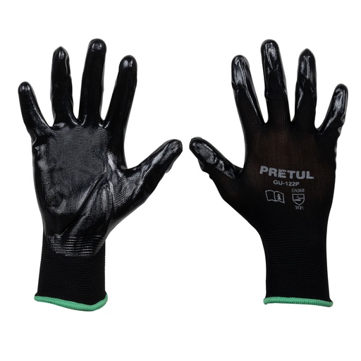 [HC120451] PRETUL  GUANTE NYLON MEDIANO  RECUBIERTO NITRILO  GU-122P