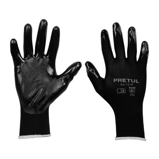 [HC120450] PRETUL  GUANTE NYLON CHICO    RECUBIERTO NITRILO  GU-121P