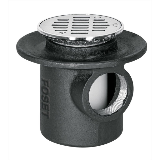 [HC159275] FOSET COLADERA D/HIERRO       1BOCA P/PISO REJILLA INOX