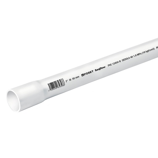 [HC149601] FOSET TUBO PVC HID C-40       051MM (2") TRM/3M PVC-006