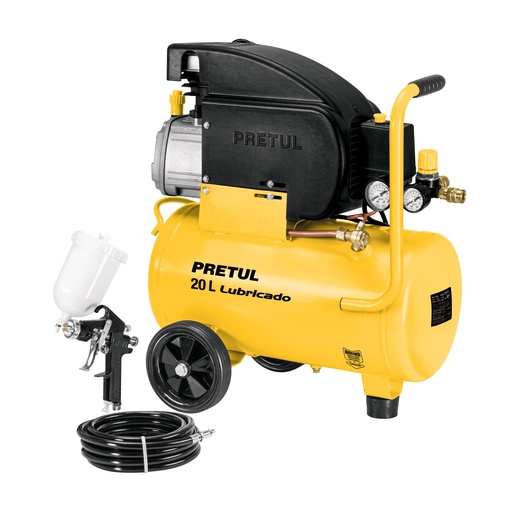 [HC157214] PRETUL PAQ COMPRESOR 20LT     +PISTOLA+MANGUERA COMP-KIT20P3