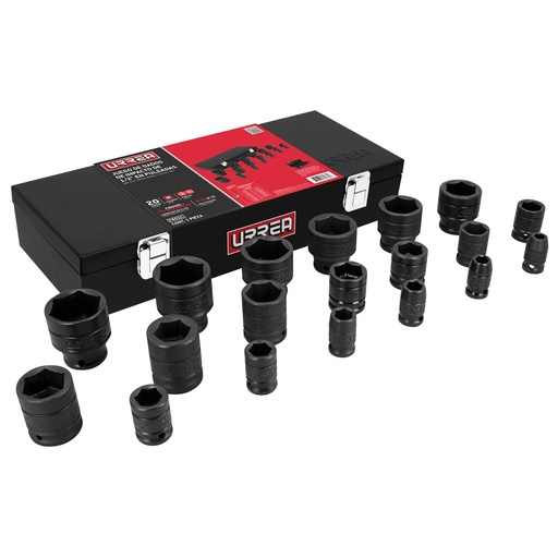 [HC160345] URREA JGO DADOS IMP STD PTA   HEX 1/2" 19PZ 7401C