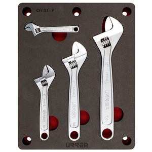 [HC149621] URREA JGO LLAVES AJUSTABLES   4PZ CH151P