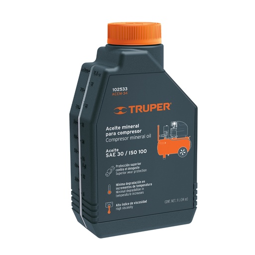 [HC154642] TRUPER ACEITE MINERAL         P/COMPRESOR  946ML ACEM-32