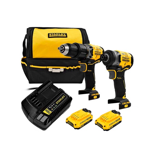 [HC157776] STANLEY COMBO ROTOMARTILLO+   LLAVE IMP+2BAT+CARG 20V