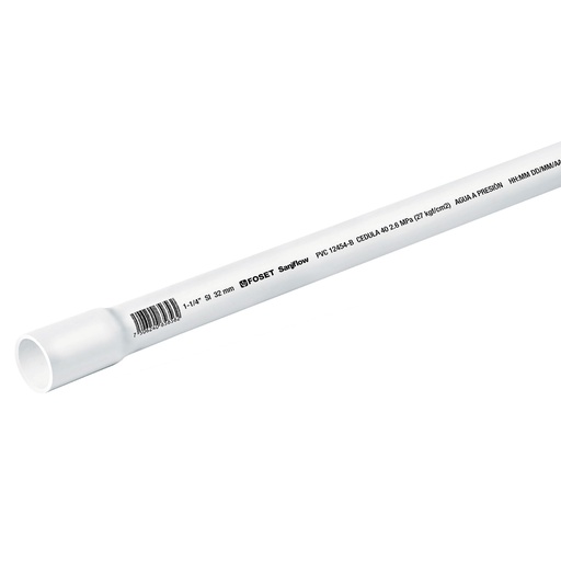 [HC149652] FOSET TUBO PVC HID C-40       032MM (1-1/4") TRM/3M PVC-004