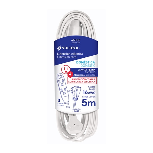 [HC157223] VOLTECK EXTENSION DOMESTICA   BCA 5MT ATERRIZADA EDA-5B