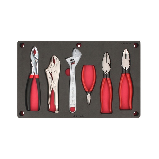 [HC157701] URREA JGO PINZAS COMBINADAS   6PZ CH281P