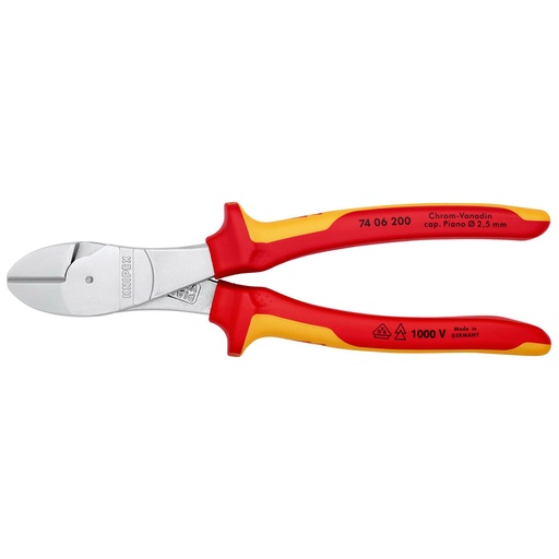[HC93271] KNIPEX PINZA 74 06 200 SB-02  CORTE DIAGONAL