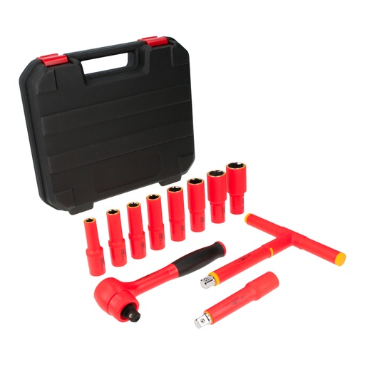 [HC165675] URREA DADOS Y ACCESORIOS      CUADRO 1/2" 11PZ 1000V STD AIS