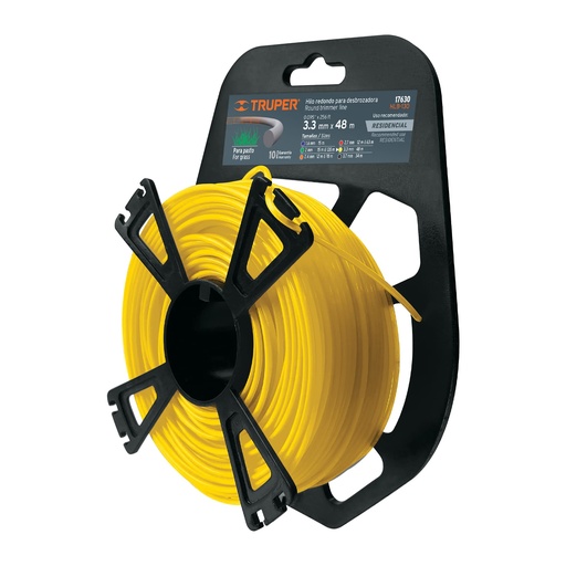 [HC47377] TRUPER HILO P/DESBROZADORA    3.3MMX48MT NARANJA REDONDO