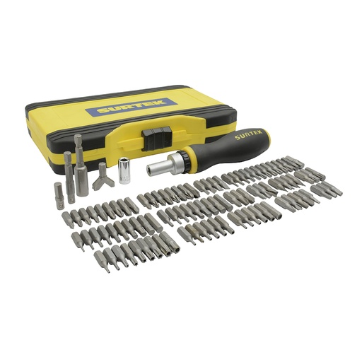[HC96164] SURTEK JGO PUNTAS ACCESORIOS  Y DESARMADOR 101PZ JDP101