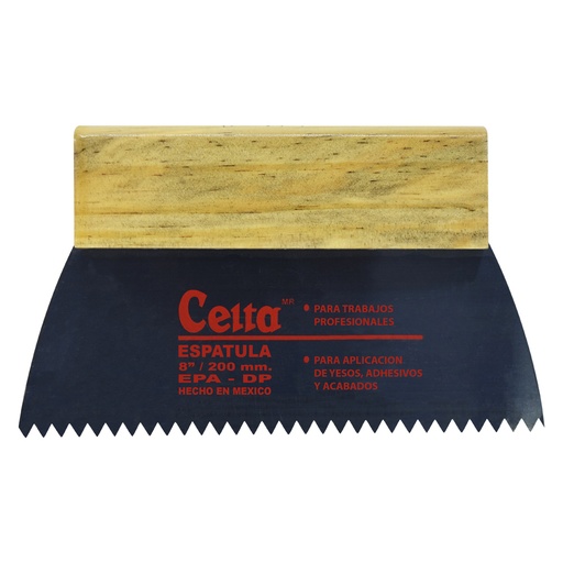 [HC97126] CELTA ESPATULA ANCHA EPA-DP DIENTE DE PUNTA 8"