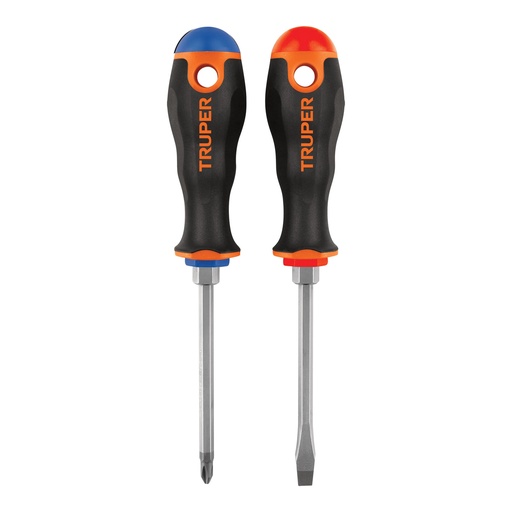 [HC134630] TRUPER DUO DE DESARMADORES 1/4X4" MANGO CONFORT DUO-1/4X4B
