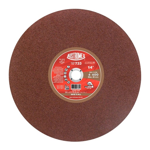 [HC43274] AUSTROMEX DISCO P/CORTE DE    METAL SOLIDOS 14X1/8X1 733