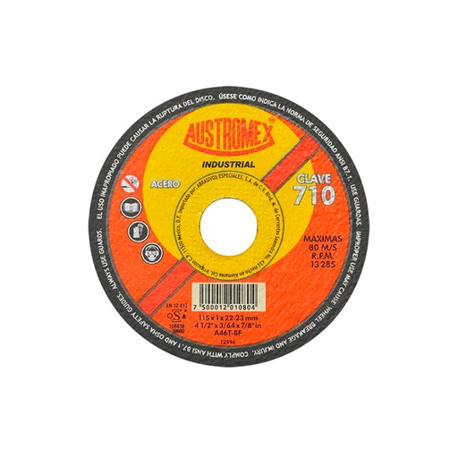 [HC09519] AUSTROMEX DISCO CORTE 710 4-1/2X3/64X7/8 PLANO