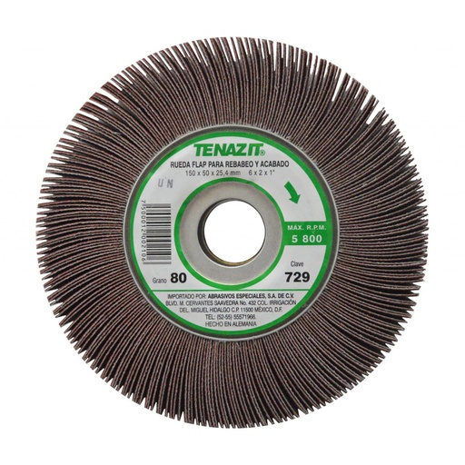 [HC66720] TENAZIT RUEDA FLAP 6X2X1" G80 729  PREM