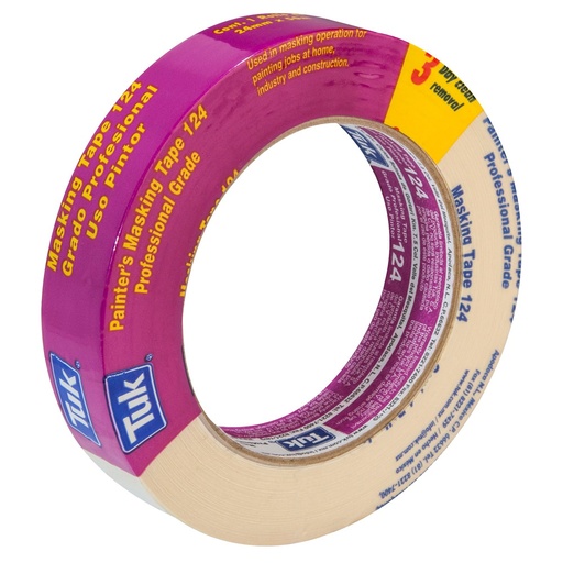 [CM24104] TUK MASKING TAPE 124          24MMX50M MORADO USO PINTOR