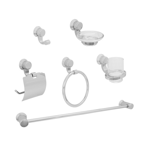 [H521374] URREA ACCESORIOS P/BAÑO JGO   CROMO 6PZ 1400
