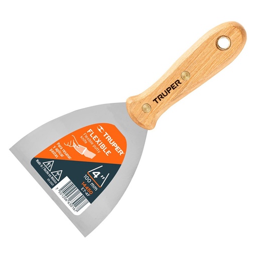 [H144306] TRUPER ESPATULA ET-4F 4" FLEXIBLE MGO HICKORY HOJA DE ACERO