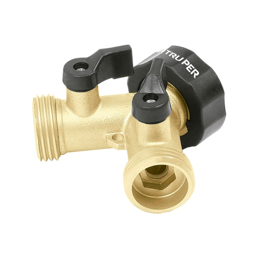[H050077] TRUPER ADAPTADOR AD-2X 3/4" CONECTOR "Y" LATON SOLIDO